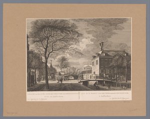 Gezicht op het Oudezijds Huiszittenhuis in Amsterdam door Hermanus Petrus Schouten (possibly)