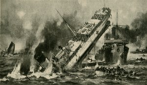 Het zinken van de Anglia, Eerste Wereldoorlog, 17 november 1915, c1920