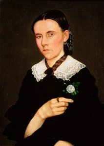 Portret van een vrouw, 1861 door Hermenegildo Bustos