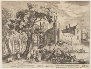 Maersen - Herfst, uit De seizoenen, Gezicht op kastelen in de omgeving van Amsterdam