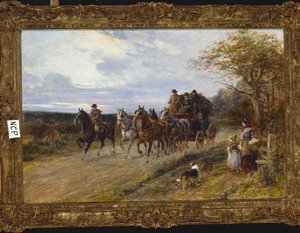 Een Voorbijgaande Koets door Heywood Hardy