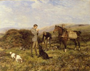 Patrijzenjacht, 1901 door Heywood Hardy