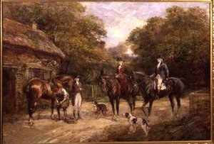 Stop bij de smid door Heywood Hardy