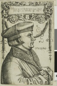 Portret van een man door Hieronymous Hopfer