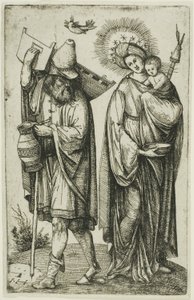 De Heilige Familie met de Duif van de Heilige Geest door Hieronymous Hopfer