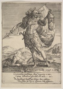 Juda met het hoofd van Adonibezek, uit Willem van Haecht, Tyrannorum proemia, 1578