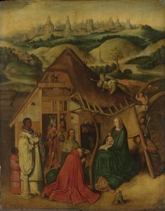 Aanbidding der wijzen door Hieronymus (after) Bosch