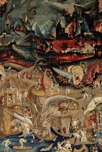 De tuin der lusten. ca. 1560 (tapijt) door Hieronymus (after) Bosch