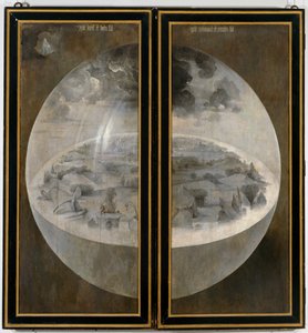 Tuin der Lusten ... (schilderij op hout) door Hieronymus Bosch