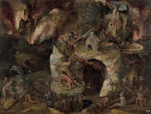 Inferno landschap door Hieronymus Bosch