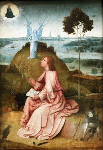 Sint Jan de Evangelist op Patmos (detail) door Hieronymus Bosch