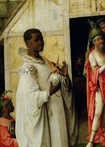 De Aanbidding der Wijzen: detail van Koning Balthazar van het centrale paneel van het drieluik, 1510 (detail)