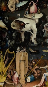 De Tuin der Lusten, 1490-1500 door Hieronymus Bosch
