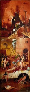 Het hooi drieluik: infernale constructies (rechter binnenpaneel)