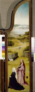 Drieluik van de Epifanie, met Sint Agnes van Rome en schenker door Hieronymus Bosch