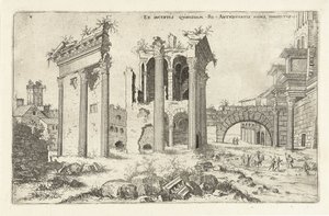 Gezicht op het Forum van Nerva door Hieronymus Cock