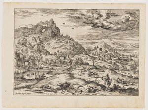 Mercurius met het hoofd van Argus in zijn hand, uit Landschappen met bijbelse en mythologische scènes