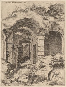Zesde Uitzicht op het Colosseum door Hieronymus Cock