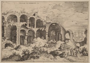 Derde aanzicht van het Colosseum door Hieronymus Cock