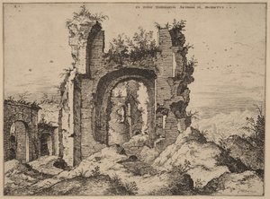 Uitzicht op de Thermen van Caracalla door Hieronymus Cock