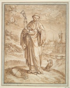Sint Benedictus door Hieronymus Wierix