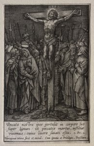 De Passie: Christus Gekruisigd door Hieronymus Wierix