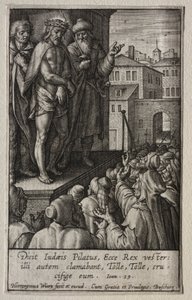 De Passie: Christus gepresenteerd aan het volk door Hieronymus or Jerome Wierix