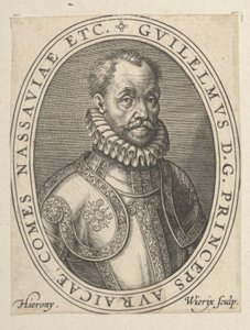 Willem de Zwijger, laat 16e-vroeg 17e eeuw door Hieronymus or Jerome Wierix