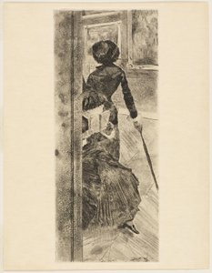Mary Cassatt in het Louvre: De schilderijengalerie door Hilaire Germain Edgar Degas