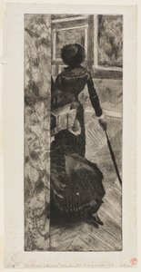 Mary Cassatt in de schilderijengalerij van het Louvre