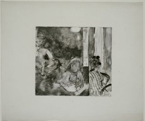 Vrouwen op het terras van een café in de avond door Hilaire Germain Edgar Degas