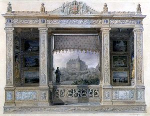 Het kasteel Chatillon-Coligny-Montmorency, c.1820 door Hilaire Thierry