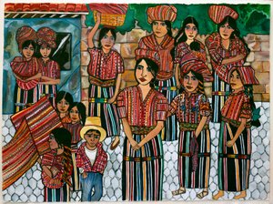 Guatemalteekse meisjes, Solola door Hilary Simon