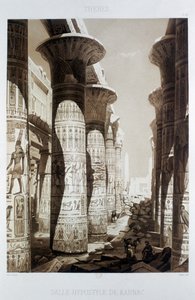 Hypostyle Hal, Thebe, Karnak, Egypte, 1841