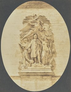 [Detail van "Le Triomphe de 1810," door Jean-Pierre Cortot, Arc de Triomphe]. door Hippolyte Bayard