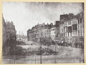 Rue Royale en Resten van de Barricades van 1848 door Hippolyte Bayard