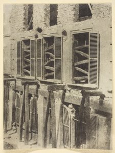 Oud huis in restauratie door Hippolyte Bayard