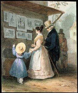 Bij de verkoper van gravures, 1831