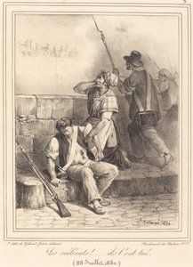 "De Schurken!..." door Hippolyte Bellange