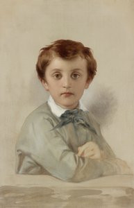 Portret van Philippe-Grégoire Delaroche, de jongste zoon van de kunstenaar, 1851