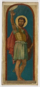 Josua, mit der Sonne oben links door Hippolyte Flandrin
