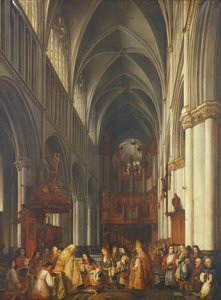 Intocht van Lodewijk XIV in de Kathedraal van Saint-Omer, 1839 door Hippolyte Joseph Cuvelier