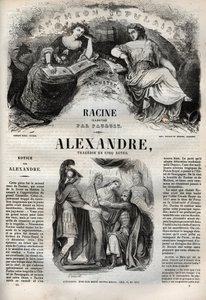 Alexandre le Grand tragedie in vijf bedrijven - gravure in 