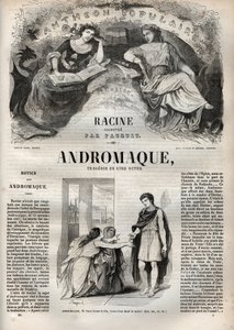Andromaque tragedie in vijf bedrijven - gravure in 