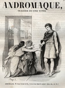 Andromaque tragedie in vijf bedrijven - gravure in 