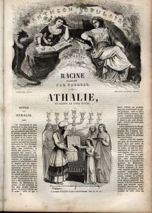 Athalie tragedie van Jean Racine in vijf bedrijven - gravure in 