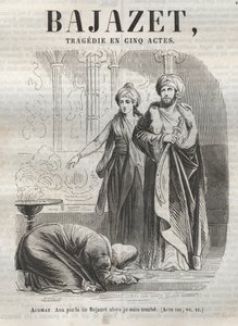 Bajazet tragedie in vijf akten van Jean Racine - gravure in 