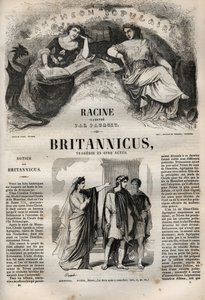 Britannicus tragedie in vijf bedrijven - gravure in 