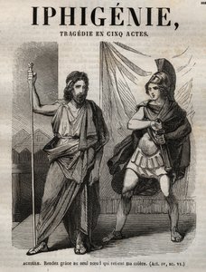 Iphigenie tragedie van Jean Racine - gravure in 