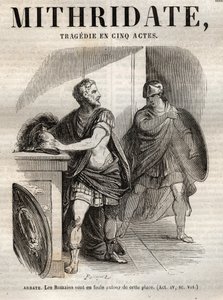Mithridate tragedie in vijf bedrijven van Jean Racine - gravure in 